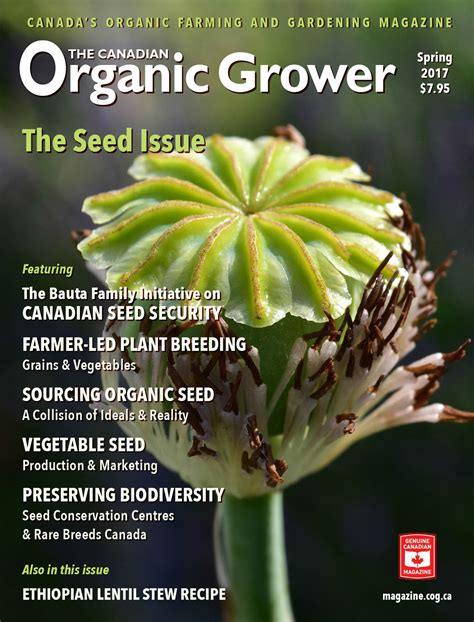 Canadian organic growers - The $72,500 for the Canadian Organic Growers for the development of a user friendly guide to the Canadian Organic Standards comes through the Growing Forward 2 AgriMarketing Program. * Approximately 4,289 certified organic and transitional producers are working on over 930 thousand hectares of land in …
